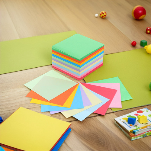 1000 Unidades De Papel De Origami Para Artesanato Colorido D