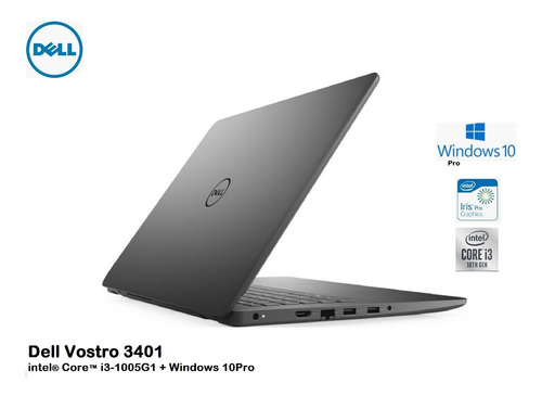 Laptop Dell Vostro 3401 Core I3-1005g1  8gb 1tb 14fhd W10pro