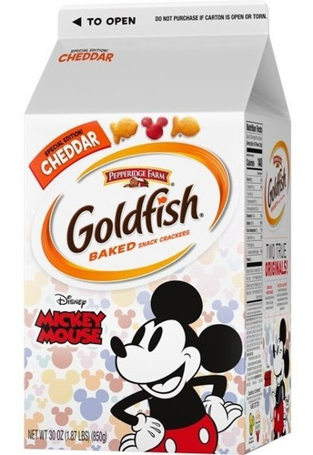 Galletas Goldfish Queso Cheddar Mickey Mause 850gr American