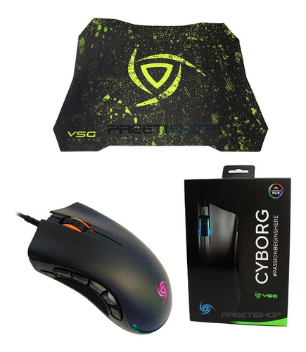 Mouse Gamer Vsg Cyborg De Botones Intercambiables Y Luz Led