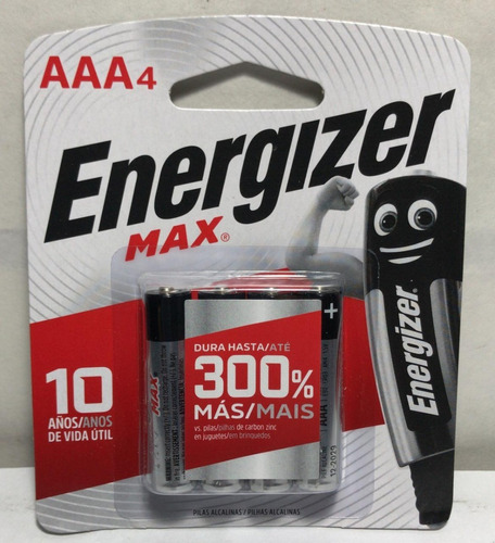 Pilas Aaa Energizer Max X4 Srj 