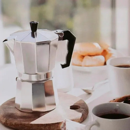Cafetera Moka Italiana 3 Pocillos Chica Aluminio