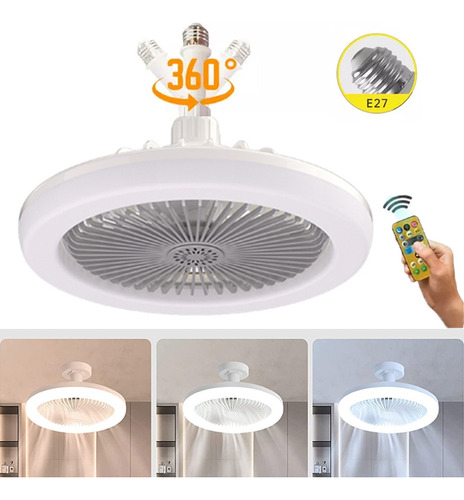 Ventilador De Techo Inteligente Con Lámpara De Control Remot