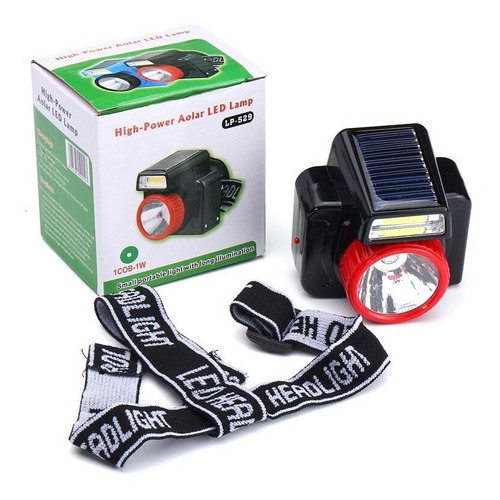 Imagen 5 de 5 de Linterna Minera Solar Camping Caza Recargable