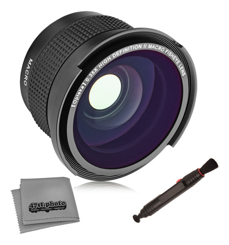 Opteka .35 X Hd Super Af Gran Angular Fisheye Lente Macro