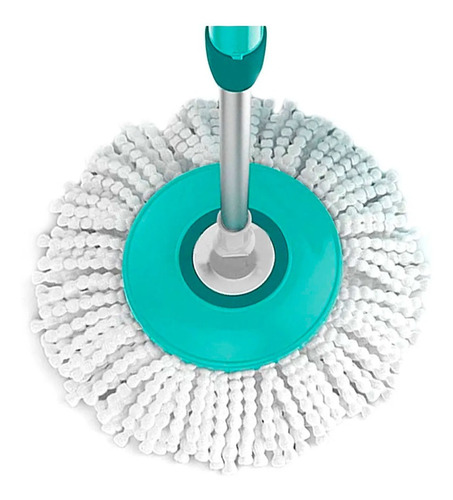 Refil Mop Giratório Esfregão Microfibra Alta Absorção 30 Cm Cor Branco