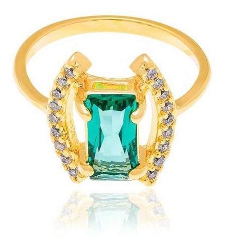 Anel Skinny Ring Rommanel Cristal Baguete E Zircônias 512582