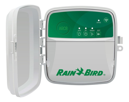 Controlador Wifi De Riego Inteligente, Arc8, Rain Bird Color Blanco/Verde