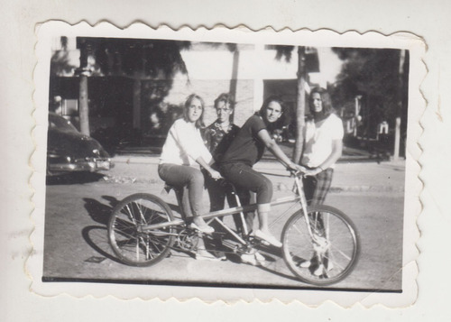 1962 Atlantida Fotografia Real Mujeres En Bicicleta Doble 