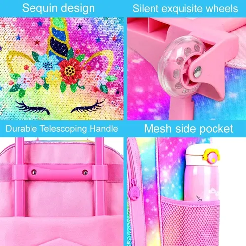 Maleta Para Niños Para Niñas, Equipaje De Viaje Con Ruedas D