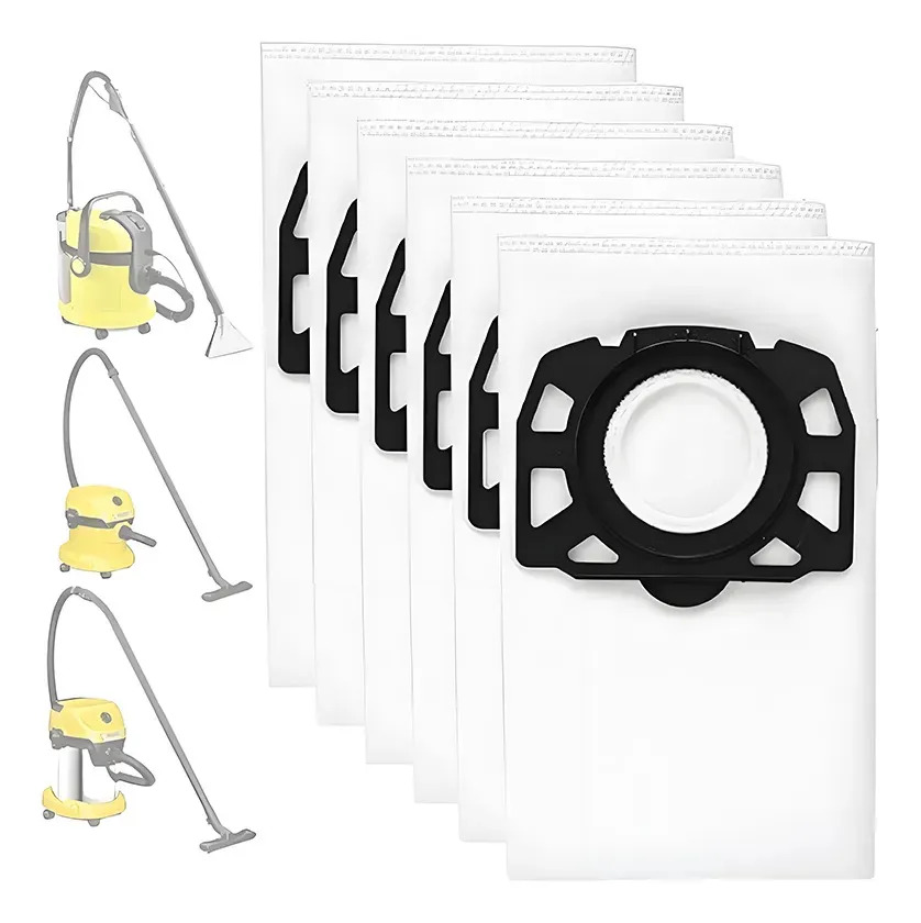 Dexano 6 Bolsas para Aspiradora Karcher WD 3.200 / WD2 / WD3 / KD3 / SE4001 – Alta Eficiencia de Limpieza de Polvo, Fáciles de Reemplazar, Aptas para Aspiradoras Seco y Húmedo