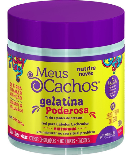 Gelatina Poderosa Meus Cachos Novex