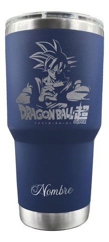 Termo 30 Oz Goku Dragon Ball Z Grabado Láser Con Tu Nombre