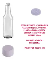 Comprar Botellas De Vidrio P\u002F Salsas,miel,aderezos X Docena 150ml\u002Fcc
