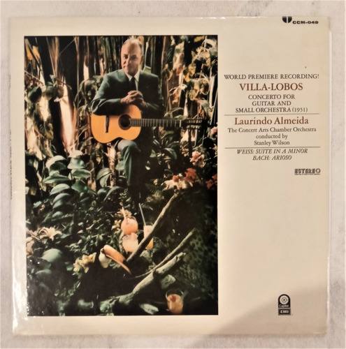 Laurindo Almeida Lp Musica De Villalobos Y Weiss Guitarra