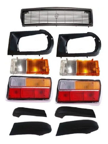 Kit P/renault 12 Giros Parrilla Aros Faros Traseros Punteras