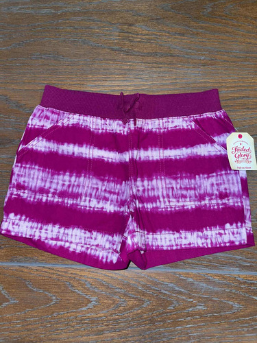 Short De Nena Batik Violeta Morado Talle M 7/8 Años Faded G