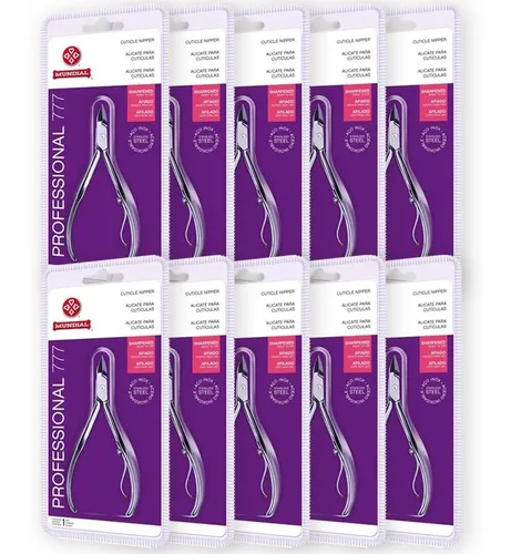 comprar Kit 10 Alicate Inox Cutícula Afiado 777 Profissional Mundial
