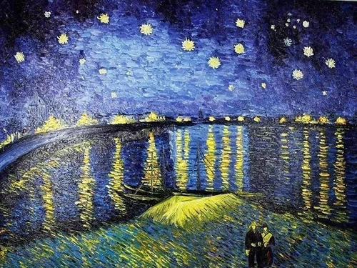 Tela De Lona, Diseño De Pinturas Van Gogh, 20 X 24 Cm