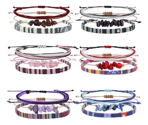 18 Pcs Boho Pulsera De Playa De Surfista Tobilleras De ...