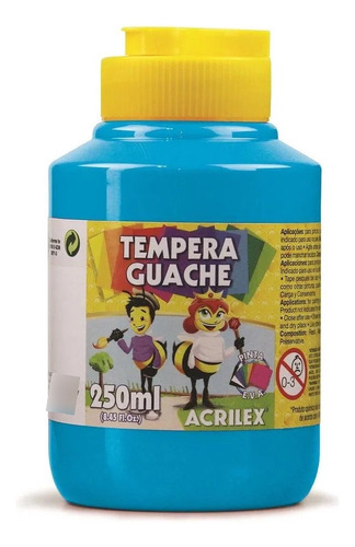 Tinta Tempera Guache 250ml Azul Celeste Acrilex