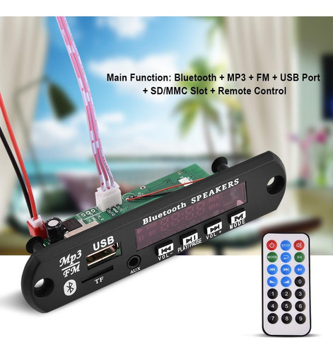 Bluetooth Mp3 Wma Decoder Board 12v Wirelss Módulo De Audio
