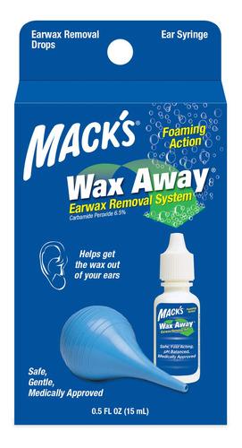 Mack's Wax Away - Sistema De Eliminacion De Cera De Oido, Go