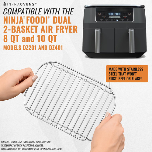 Accesorios Para Ninja Air Fryer 2 Basket 8 Qt Dz201 Y 10 Qt