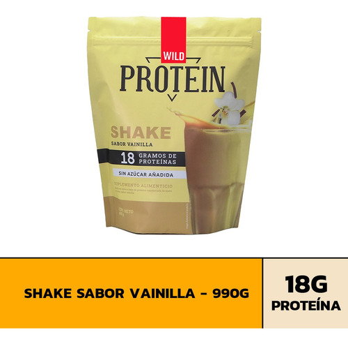 Wild Protein Batido Proteico Shake Sabor Vainilla 990g Vainilla