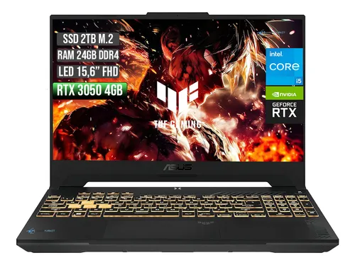 Asus Tuf Rgb Intel Core I5 12500h Ssd 2tb + Ram 24gb Rtx3050