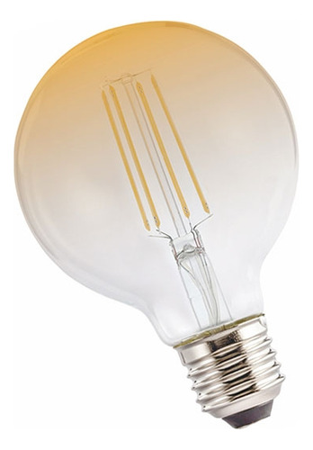 Lámpara Led Filamento Globo G80 Ambar 8w Vintage Interelec Color de la luz Super Calida