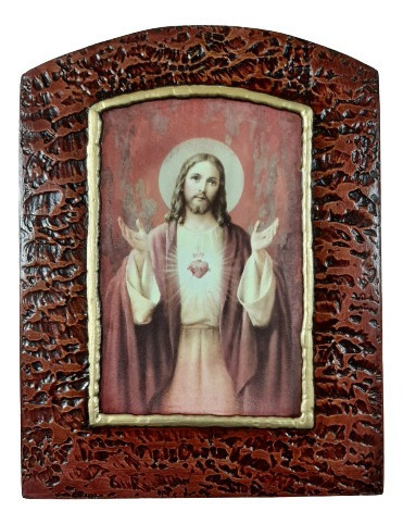 Cuadro Sagrado Corazón De Jesús - 2 Motivos - 13 X 18 Cm