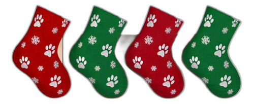 5 Calcetines Navideños Grandes Para Perros Reeooue