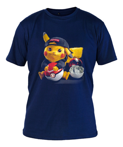 Remera Algodon Premium - 0416 Videojuegos 4 - Pikachu