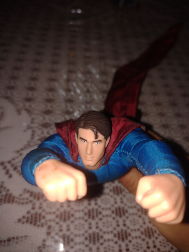 Figura Superman De Tela Mattel 2005 Cara Vinilo Capa Larga 