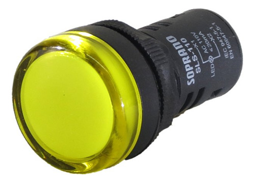 Sinalizador 22mm(2,2cm) Amarelo 24vca/vcc- Soprano