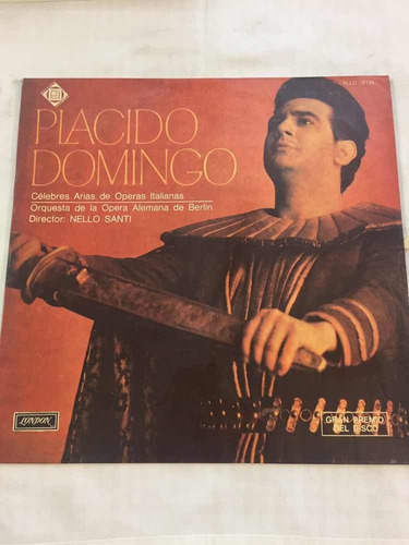 Placido Domingo London Nello Santi Disco Vinilo Lp