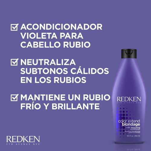 Acondicionador Matizador De Cabello Rubio 250 Ml Blondage