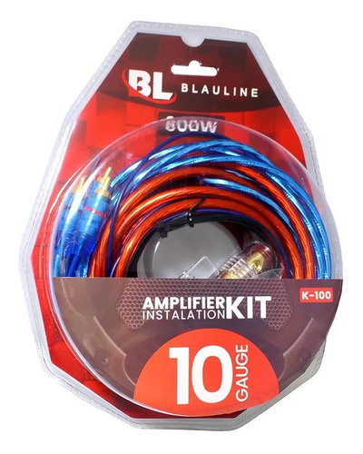 Kit De Cables Instalacion Blauline 10g K-100 Para Potencias