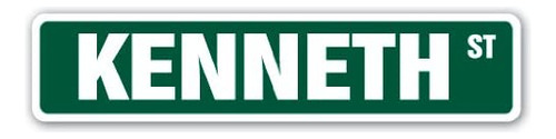 Kenneth Street Sign Childrens Name Room Sign | Interior...