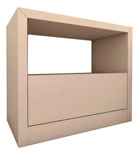 comprar Mesa De Cabeceira 67cm Gaveta E Nicho Tit. 100% Mdf Casa Lar