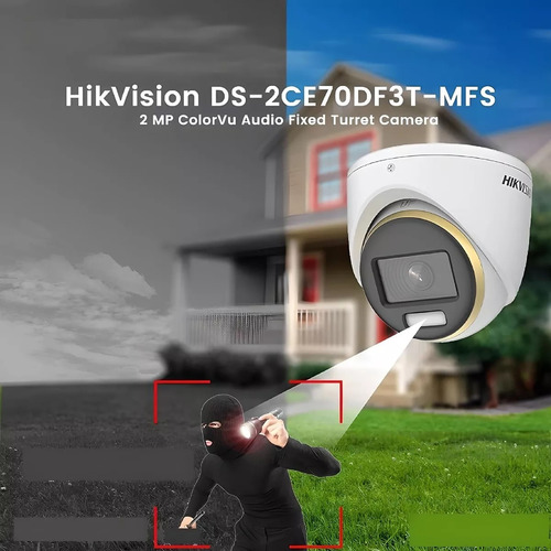 Camara Domo Metalico Con Audio Hikvision Colorvu Día/noche