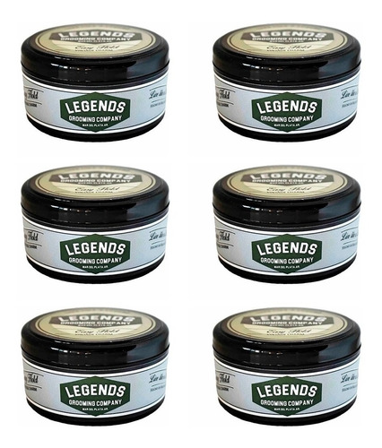 Set 6 Pomada Para El Cabello Legends Easy Hold Barbero 40grs