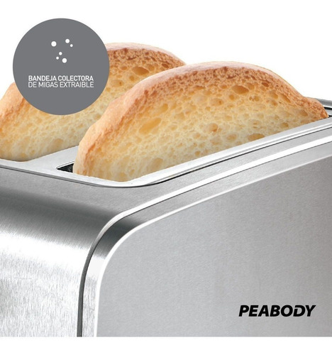 Tostadora Eléctrica De Pan 2 Ranuras Peabody Pe-t8127