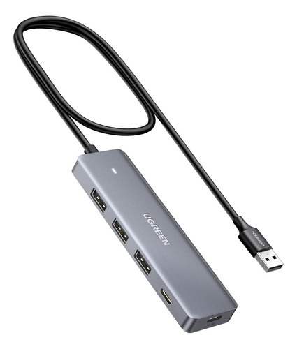 Ugreen 60812 Hub Usb-a 5 En 1, Negro, 3 Usb 3.0