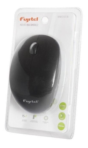 Mouse Optico Inalambrico Wireless Rf Pc Android Fujitel Color Negro