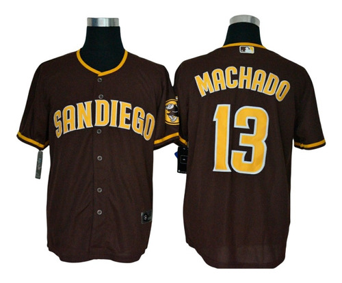 Imagen 1 de 1 de Camiseta Casaca Baseball Mlb San Diego Machado 13