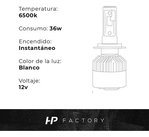 Lamparas H7 Led Cree Suran Bora Vento Fox Voyage Luz Blanca