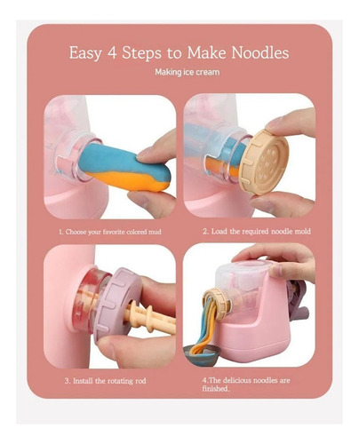 Kit De Juguetes De Plastilina For Hacer Fideos Diy For Niñ