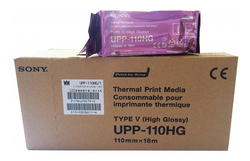 Papel Temico Ecografia Sony Upp-110hg Alta Brillo Caja X 10